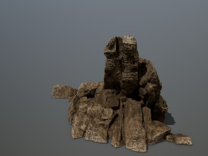 desert rock set Modello 3D
