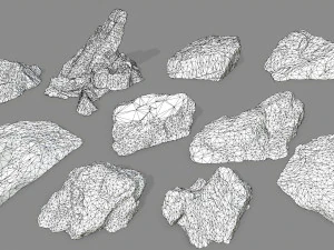 desert rock set 3D Model