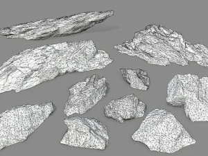 desert rock set 3D Model