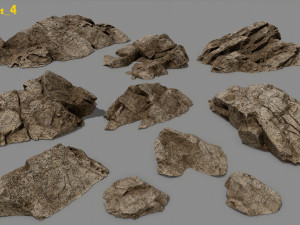 desert rock set 3D मॉडल