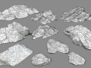 desert rock set 3D Model