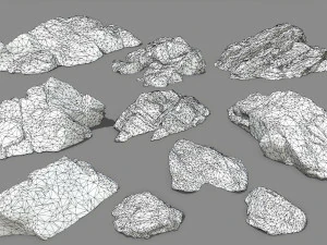desert rock set 3D Model