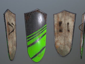 shield set Modelo 3D