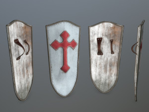 shield set Modelo 3D