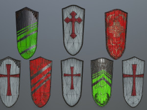 shield set Modelo 3D