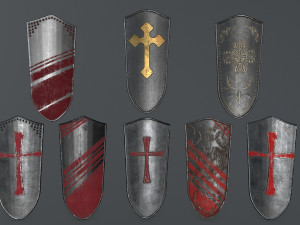 shield set 1 3D मॉडल