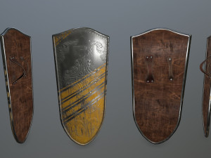 shield set 3D 모델