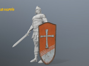 shield set 3D 모델