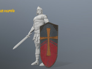 shield set 3D 모델