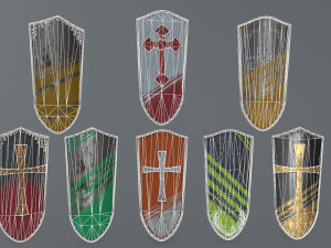 shield set 3D 모델