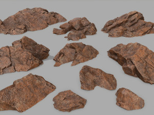 desert rock set 3D Модель
