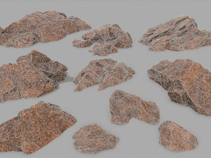 desert rock set 3D 모델