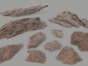 desert rock set Modello 3D