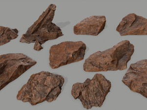 desert rock set 3D Model