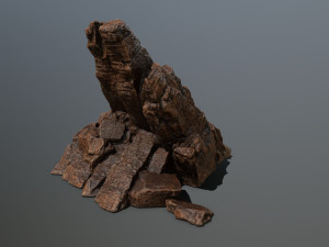 desert rock set Modèle 3D
