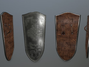 shield set 3D 모델