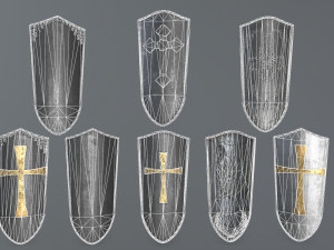 shield set 3D 모델