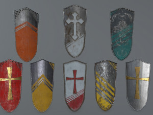 shield set 3D मॉडल
