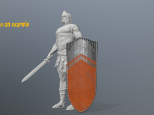 shield set Model 3D