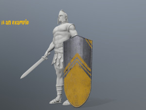shield set Model 3D