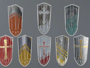 shield set Model 3D