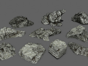 rock set 1 3D Model