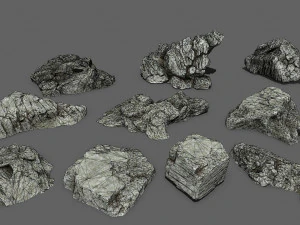 rock set 1 3D Model