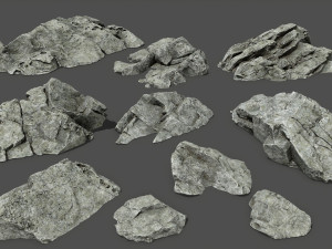 rock set 3D मॉडल