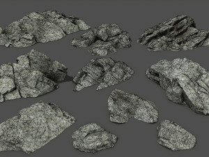 rock set Modello 3D