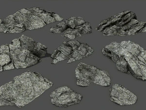 ensemble de roches Modèle 3D