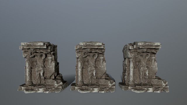 old temple 3D-Modell .c4d .max .obj .3ds .fbx .stl .blend 