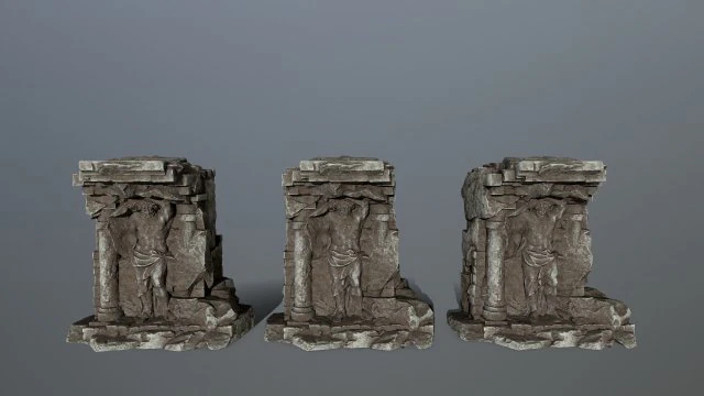 old temple 3D Model .c4d .max .obj .3ds .fbx .stl .blend 