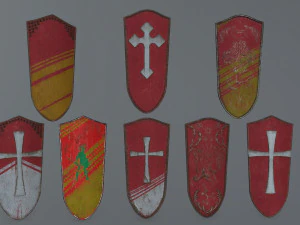 set di scudi Modello 3D
