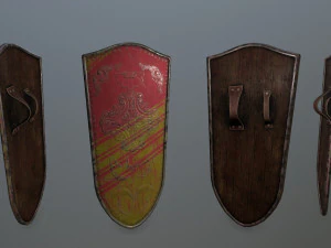 set di scudi Modello 3D