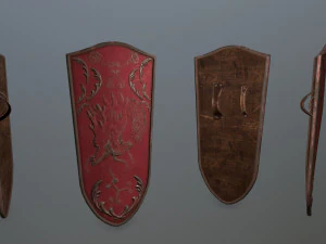 set di scudi Modello 3D