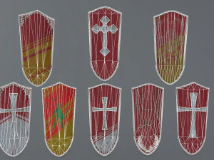 set di scudi Modello 3D
