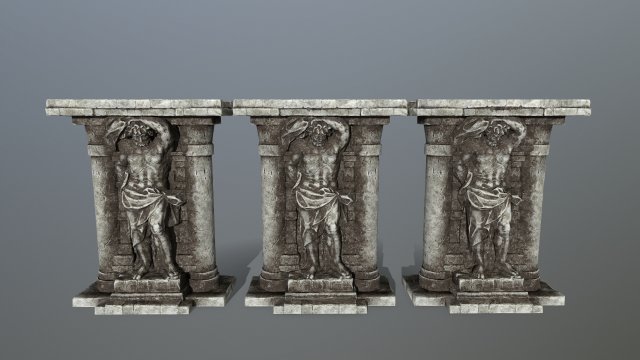 statue 3D Модель .c4d .max .obj .3ds .fbx .stl .blend 