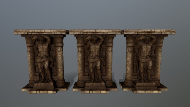 statue 3D Модель .c4d .max .obj .3ds .fbx .stl .blend 