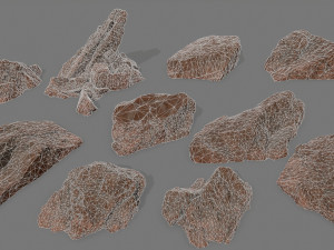 desert rock set Modèle 3D