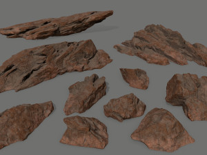 desert rock set 3D Модель