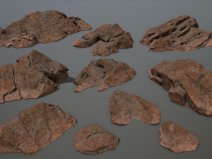 desert rock 3D मॉडल