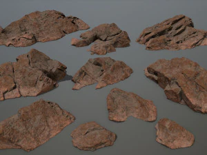 沙漠岩石 3D 模型