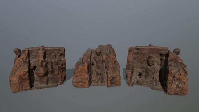 buda temple 3D मॉडल .c4d .max .obj .3ds .fbx .stl .blend 
