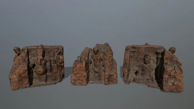 buda temple 3D Model .c4d .max .obj .3ds .fbx .stl .blend 