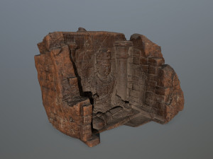 buda temple 3D मॉडल