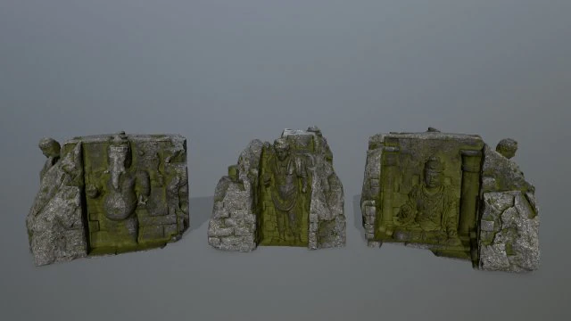 buda temple 3D Model .c4d .max .obj .3ds .fbx .stl .blend