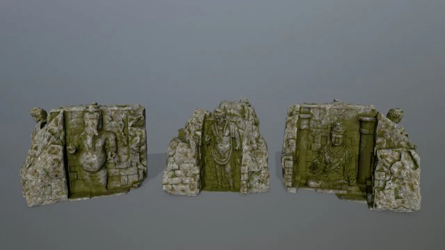 부다 사원 3D 모델 .c4d .max .obj .3ds .fbx .stl .blend 