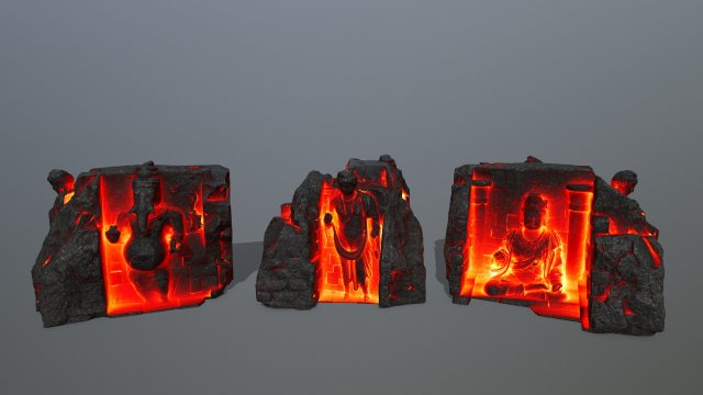 buda temple 3D 모델 .c4d .max .obj .3ds .fbx .stl .blend 