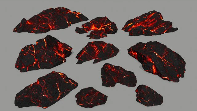 lava rock 3D Model .c4d .max .obj .3ds .fbx .stl .blend 