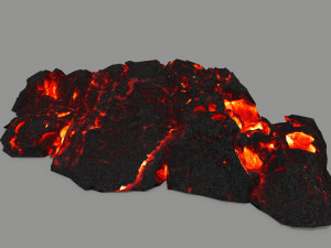 lava rock 3D मॉडल